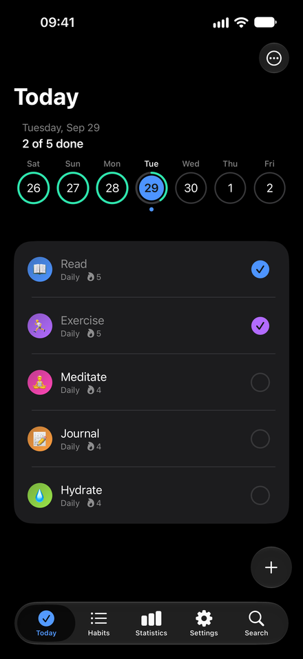 App screenshot: Make it feel like yours. Colors, emojis, and a calmer dark mode.